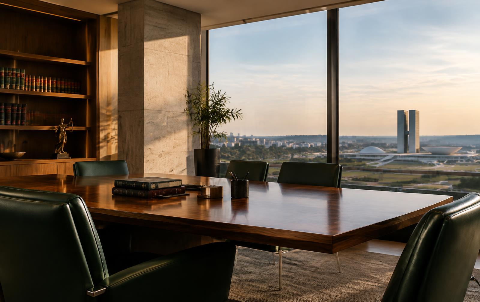 Escritório de advocacia com vista para Brasília